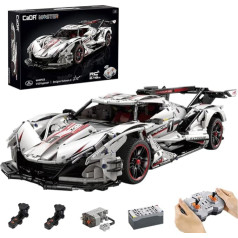 CaDA C61053w 1:8 inženiertehnisko sporta automobiļu būvkonstrukciju klucīši, 4449 gabali v12 Hypercar Apollo IE ar 3 motoriem, liels tālvadības inženiertehnisko auto Moc Clamp būvkonstrukciju komplekts, saderīgs ar Lego