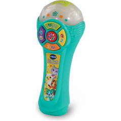 VTech Baby Sing Songs Mikrofons, interaktīvā mikrofona rotaļlieta ar 4 pogām dzīvniekiem, skaņām un cipariem, mirgojošām gaismām un mūziku, mūzikas rotaļlieta zīdaiņiem 12, 18, 24 mēnešus veciem un vecākiem, angļu versija