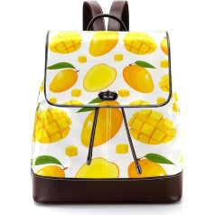 Vasaras Tropical Fruit Mango Sweet Yellow Personalizētas skolas somas Grāmatu somas pusaudžiem, daudzkrāsainas, 27x12.3x32cm, mugursomas mugursomas