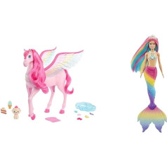 Barbie Slēptā burvestība Pegasus & Dreamtopia Rainbow Magic nāras ar varavīksnes matiem