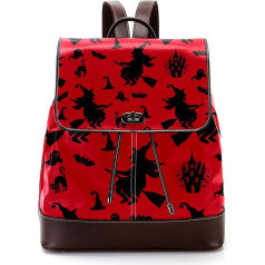 Witch Red Black Cat Personalizētas skolas somas Grāmatu somas pusaudžiem, daudzkrāsainas, daudzkrāsains