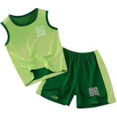 A children's pyjamas for summer - summer T-shirt and shorts boys top sleeveless and shorts casual tracksuit summer fashion sports suit pyjamas for boys for 7-12 years