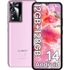 CUBOT A10 viedtālrunis bez līguma - 12(4+8) GB + 128GB/1TB, Android 14 Mobilais tālrunis lēts, 6,56 collu HD+/90Hz ekrāns, 48MP + 16MP kamera, 5100mAh, Dual SIM 4G bez SIM bloķēšanas Mobilie tālruņi, Face