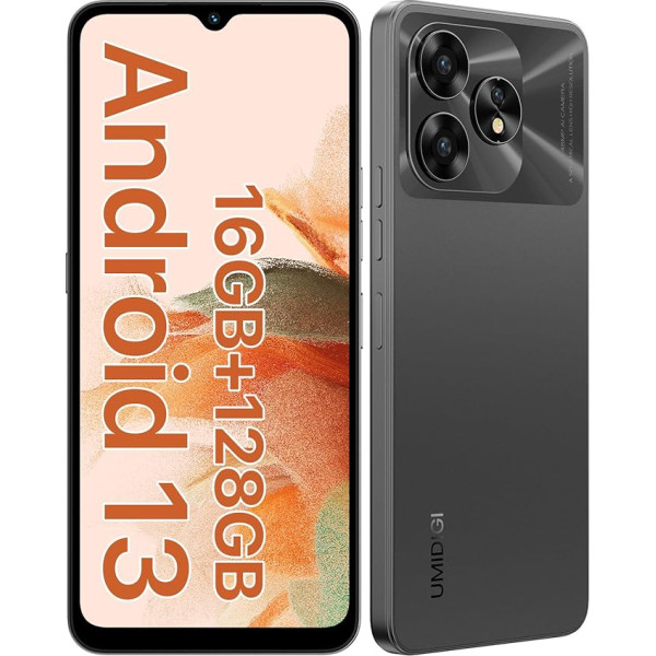 UMIDIGI A15C viedtālrunis bez līguma 2023, 4G mobilais tālrunis bez līguma, Octa-Core 16GB (8GB + 8GB)+128GB/1TB, 48MP + 8MP, 6,7 collu HD+ displejs, 5000mAh, Dual SIM Android 13 Simlock-free