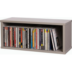 sdroceRyaM Koka CD plaukts CD plaukts CD plaukts 39 x 17 x 16 cm CD plaukts piemērots CD, videospēlēm, grāmatām, uzglabāšanai un organizēšanai (pelēks)