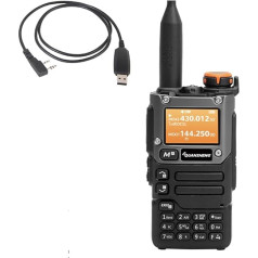 Quansheng UV-K5(8) VHF UHF divjoslu Ham 5W portatīvais divvirzienu radio Walkie Talki FM NOAA UV-K5 Plus W/USB programmēšanas kabelis