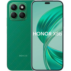 HONOR X8b atbloķēts viedtālrunis 8 + 256 GB, 108 MP un 50 MP portretu fotografēšanai, 6,7 collu AMOLED displejs, Snapdragon 680, 4500 mAh akumulators, Dual SIM, zaļš