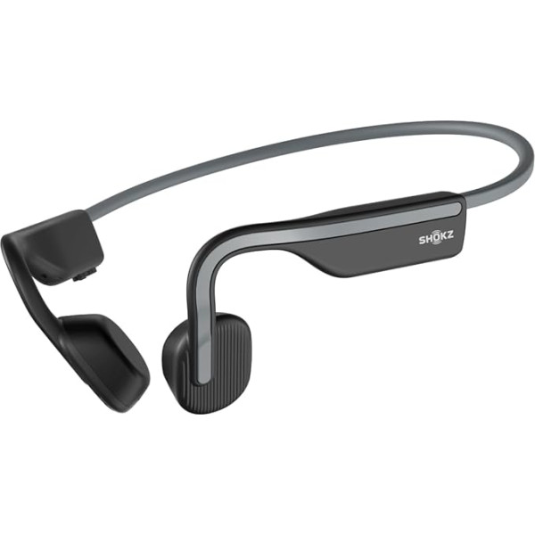 Shokz OpenMove Bluetooth bezvadu austiņas, Bone Sound Bone Conduction bezvadu austiņas, ūdensizturīgas, putekļu necaurlaidīgas sporta austiņas treniņiem, skriešanai, skriešanai, skrejceļam, 6H atskaņošanas laiks, Slate Grey