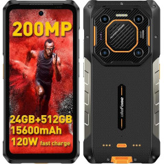 Ulefone Armor 26 Ultra āra mobilais tālrunis 5G 2024, 200MP + 64MP kamera 3.2XTelel objektīvs 24GB + 512GB Android 13 viedtālrunis ar 120W ātro uzlādi 6,78 collu FHD+ 120Hz 121dB skaļrunis 15600mAh akumulators