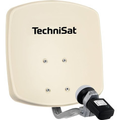 TechniSat DIGIDISH 33 Satelīta šķīvis 1 lietotājam (33 cm maza satelīta sistēma - komplekts ar sienas stiprinājumu un Satfinder V/H-LNB) Bēšsarkans