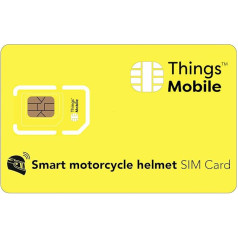 IOT/M2M SIM karte SMART MOTORCYCLLE HELMET - Things Mobile - Things Mobile - Tīkla pārklājums visā pasaulē, vairāku pārdevēju tīkls GSM/2G/3G/4G £ 10 kredīts iekļauts