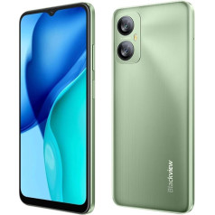 Blackview A52 Android 12 mobilais tālrunis bez līguma, 6,5 collu ekrāns ar ūdens pilienu, Octa Core 2GB 32GB (512GB ārējais SD), 13MP + 5MP, Dual SIM viedtālrunis, 5180mAh akumulators, sejas atbloķēšana un pirkstu nospiedumi