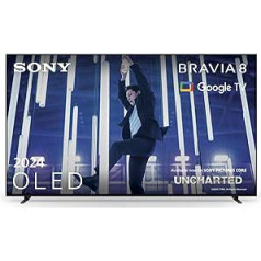 Sony BRAVIA 8 OLED 77 collu 4K HDR Google Smart TV (2024) | Spēļu funkcijas IMAX Enhanced, Dolby Vision Atmos, Chromecast, Apple AirPlay, 120 Hz 77XR80