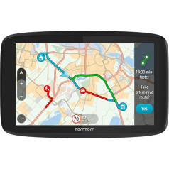 TomTom Pkw Navi GO 620-6 Zoll, Atjauninājumi caur WiFi, Karten-Updates Welt, Stauvermeidung Dank TomTom Traffic über Smartphone (Latvija)