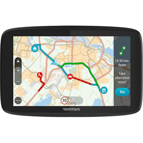 TomTom Pkw Navi GO 620-6 Zoll, Atjauninājumi caur WiFi, Karten-Updates Welt, Stauvermeidung Dank TomTom Traffic über Smartphone (Latvija)