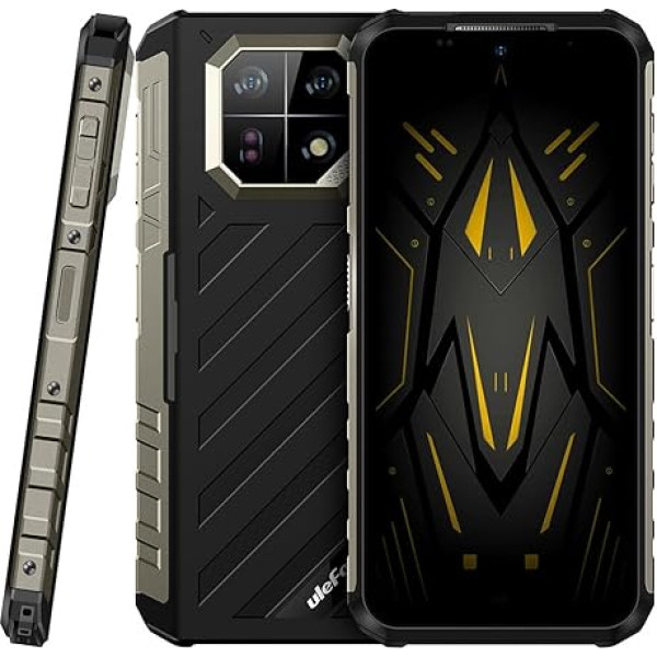 Ulefone ARMOR 22 Āra viedtālrunis bez līguma, 64MP + 64MP dubultā galvenā kamera (nakts redzamība), 16GB + 128GB, 6,58 collu FHD + 120Hz, IP68 IP69K triecienizturīgs ūdensizturīgs Android 13 mobilais tālrunis, 3