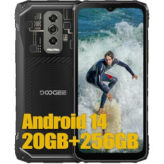 DOOGEE Blade 10 Ultra viedtālrunis bez līguma (2024), 20GB + 256GB, 10,7 mm plāns, bez SIM kartes, izturīgs 4G, 50MP kamera + 8MP ārā, 5150mAh akumulators, Android 14, 6.56