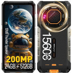 Ulefone Armor 26 Ultra 5G āra mobilais tālrunis 24GB + 512GB ar 200MP Mega Quad kameru, 15600mAh akumulators/120W āra viedtālrunis, 6,78 collu FHD+ 121 dB Thunder skaļrunis, IP68 Android 13 Dual SIM Mobile