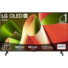 LG OLED77B4ELA televizors 195 cm (77 collas) OLED televizors (α8 4K AI procesors, Dolby Vision, līdz 120 Hz) [2024. gada modelis]