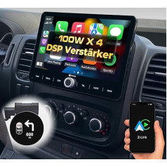 DYNAVIN Android auto radio ar satelītnavigāciju Renault Trafic 3 Opel Vivaro Fiat Talento, 10,1 collu radio ar bezvadu Carplay un Android Car, Head-up displejs, ietver DAB+: D9-RNTRF Premium Flex