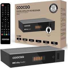 COOCAA HDS2610 Digitālais HD satelīta uztvērējs Full HD TV + HDMI kabelis + piekļuve vairāk nekā 200 kanāliem