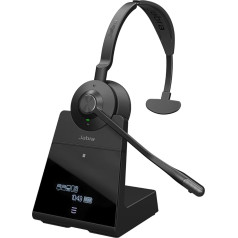 Jabra Engage 75 On-Ear DECT mono austiņas - Skype For Business sertificētas bezvadu austiņas ar uzlabotu trokšņu slāpēšanu galda tālruņiem un mīkstajiem tālruņiem - melnas - AK versija