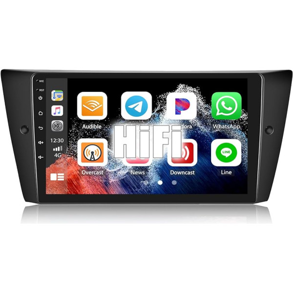 1+32G SIXWIN Android 13 auto radio BMW 3. sērijas E90 E91 E92 E93 2005-2011 ar Wireless Carplay Android Car, 9 collu kapacitatīvs skārienjūtīgais skārienjūtīgais ekrāns ar HiFi WiFi GPS Bluetooth FM/RDS Mirrorlink