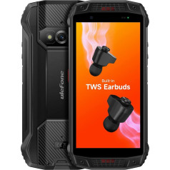 Ulefone Armor 15 āra viedtālrunis (iebūvētas TWS austiņas), Android 12, divi stereo skaļruņi, 5,45 collu HD+ IP68 izturīgs mobilais tālrunis bez līguma, Helio G35 6GB+128GB, 16MP+13MP+12MP, NFC FM