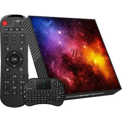 TV Box Android 12 Chipset 4GB RAM 64GB ROM Smart TV Box Встроенный Bluetooth 4.2.5G/2.4G WiFi, поддержка мультимедийного проигрывателя, видео 4K 3D UHD, с беспроводной мини-клавиа