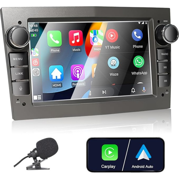 Autoradio priekš Vauxhall Zafira Corsa Vivaro Vectra Antara Sigum Combo Astra Meriva, Carplay Android Car, 7 collu skārienjūtīgais ekrāns ar Bluetooth/FM/AM/USB/DSP/RDS/ Transportlīdzekļa attēla atpakaļgaitu -