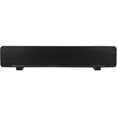 PUSOKEI Soundbar, USB vadu 3D Stereo Soundbar mūzikas atskaņotājs, dziļa basa skaņu pults ar 3,5 mm audio kontaktdakšu datoram, mobilajiem tālruņiem, TV (melns)