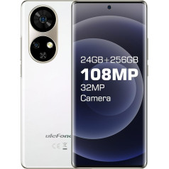 Ulefone Note 17 Pro viedtālrunis bez līguma, 24GB RAM + 256GB ROM, 108MP + 32MP kamera ar 6,78 collu ekrānu, 5050 mAh akumulators, Android 13 viedtālrunis, Dual SIM 4G/OTG/Face ID/GPS