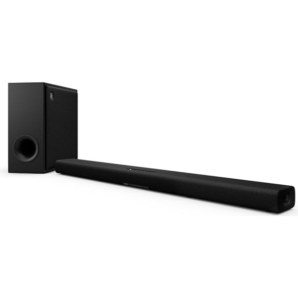 Yamaha - True X BAR 50A Soundbar ar Dolby Atmos, bezvadu zemfrekvences skaļruni un iebūvētu Alexa melns