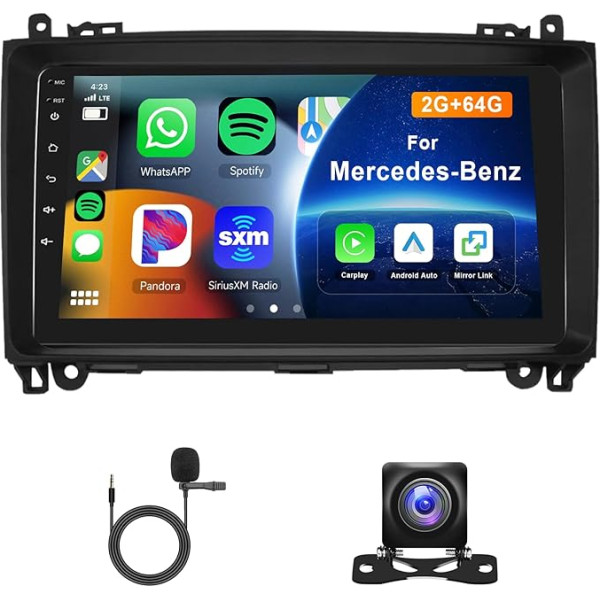 Hodozzy 2G 64G Android auto radio priekš Mercedes Benz B200 B klases W169 W245 Viano Vito W639 Sprinter W906 2008-2011.9