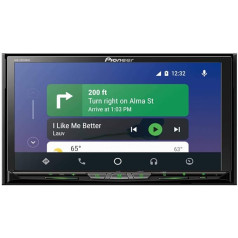 Pioneer AVH-Z9200DAB-AN 2-DIN multimediju atskaņotājs, izvelkams ClearType skārienjūtīgais ekrāns, viedtālruņa savienojums, Apple Car Play, Android Car, Bluetooth, 13 joslu grafiskais ekvalaizeris, ietver DAB antenu