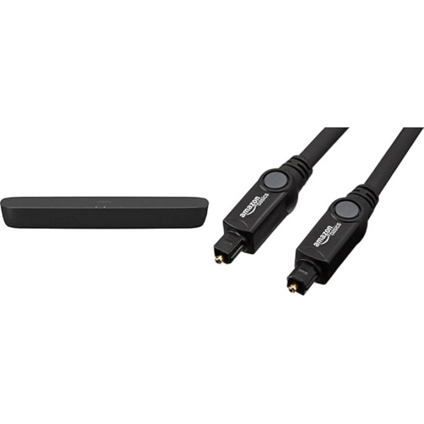 Panasonic SC-HTB200EGK 2.0 skaņu josla televizoram (Dolby Soundbar, Bluetooth, HDMI, 80 W RMS, maza skaņu josla), melna & Amazon Basics Toslink optiskais ciparu audio kabelis, 1,83 m