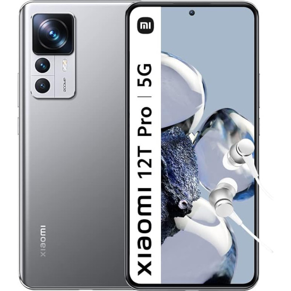 Xiaomi 12T Pro 5G viedtālrunis+Kopfhörer, 8+256GB, 6.67