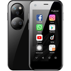 ZOKOE P40 Mini mobilais tālrunis 2,5 collu bērnu tālrunis Android 9.0 Smart 3G Quad Core 2GB RAM 16GB ROM 5.0MP Dual SIM bez līguma tālrunis (melns)