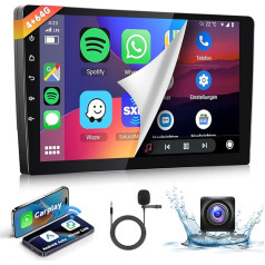 4 + 64G 9,3 collu 9,3 collu auto radio 2 DIN bezvadu Carplay Android auto spoguļa saites skārienekrāns, Android 13 Radio FM/RDS ar Bluetooth/WiFi/26 UI/Steering Wheel Control/GPS EQ MIC ar AHD atpakaļgaitas kameru