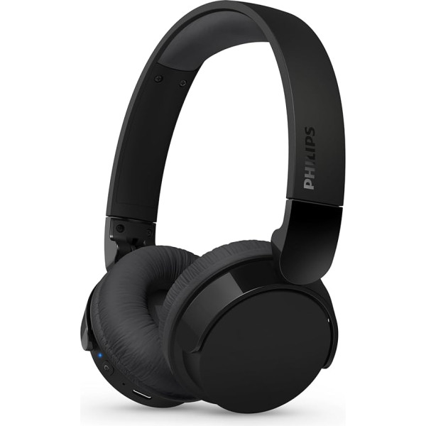 Philips TAH3209BK Leikter ohraufliegender kabelloser Bluetooth-Kopfhörer mit passiver Geräuschisolierung - 25 Stunden Spielzeit, deutliche Anrufe, dynamischer Bass, 2 Stunden USB-C-Laden - Schwarz