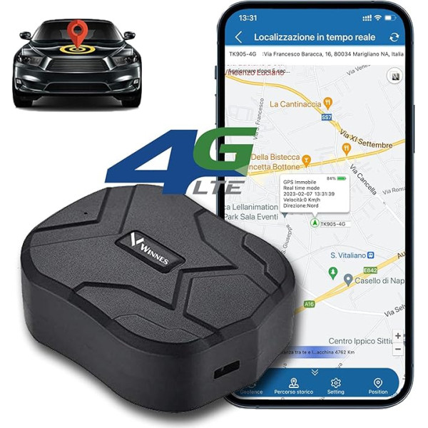 4G GPS lokators automašīnai 10000 mAh GPS bez abonēšanas lokators Spēcīgs magnēts Ūdensizturīgs reālā laika izsekošana SMS/APP/Web Anti Lost GPS lokators automašīnai, kravas automašīnai, motociklam, saldētavai, laivai