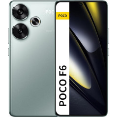 Xiaomi Poco F6, Snapdragon® 8s Gen 3, Flow AMOLED 120 Hz displejs, 90 W uzlāde ar turbo uzlādi, 50 MP dubultkamera ar OIS, 12 GB+512 GB, zaļš