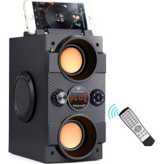 Feegar Dance pārnēsājamais Bluetooth skaļrunis, bezvadu 30M āra skaļrunis ar dubulto zemfrekvences skaļruni, bagātīgs stereo, atbalsta FM radio MP3 atskaņotāju AUX EQ 30W Bluetooth Boombox