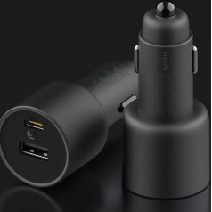 Xiaomi lādētājs 67W, auto USB-A + C tipa, ātrais lādētājs ar C tipa USB, universāls mobilo tālruņu lādētājs 67W, cigarešu aizdedzes lādētājs, melns