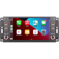 Jeep Wrangler JK Compass Patriot/Chrysler/Dodge RAM Charger, 7 collu skārienjūtīgā ekrāna stereo bezvadu CarPlay Android auto radio uztvērējs ar Bluetooth Mirror Link FM RDS