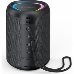 Deeyaple A46 Bluetooth skaļrunis Bluetooth 5.3, surround skaņa, kompakts un pārnēsājams, 10 stundu akumulatora darbības laiks, TF kartes atskaņošana, mikrofons, 3,5 mm audio ievade