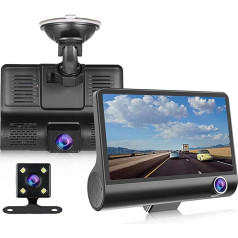 Automobiļu Dash Cam, 4 collu ekrāns 1080P DVR autovadītāja reģistrators, automobiļu Dashboard kamera ar 64M DDR 170° leņķa G sensoru WDR autostāvvietas monitora kustības noteikšana