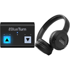 IK Multimedia iRig BlueTurn, melns/balts un JBL Tune 510BT - Bluetooth austiņas uz ausīm melnā krāsā