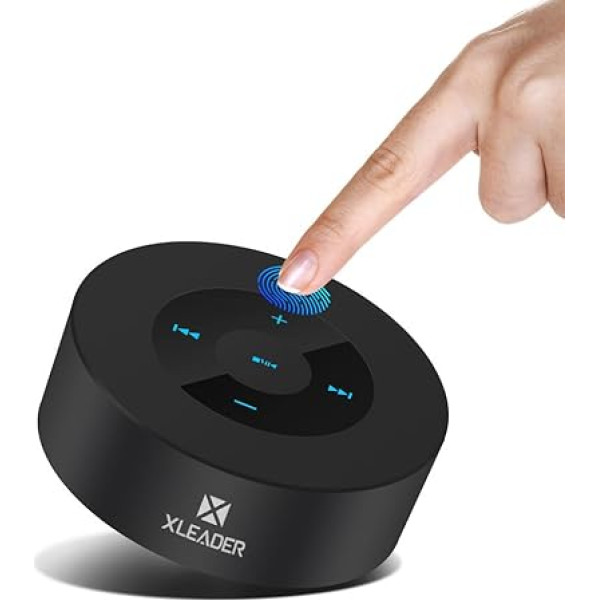 Xleader Bluetooth skaļrunis Maza mūzikas kaste ar viedo skārienpulti Mini Bluetooth skaļrunis Ūdensizturīgs dušas radio dāvanas meitenēm, zēniem, vīriešiem, sievietēm, bērniem (melns)