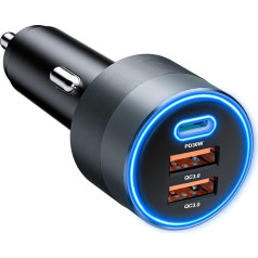 Seseno USB C un USB auto adapteris Super mini visu metālu auto lādētājs USB C ātrās uzlādes saderīgs